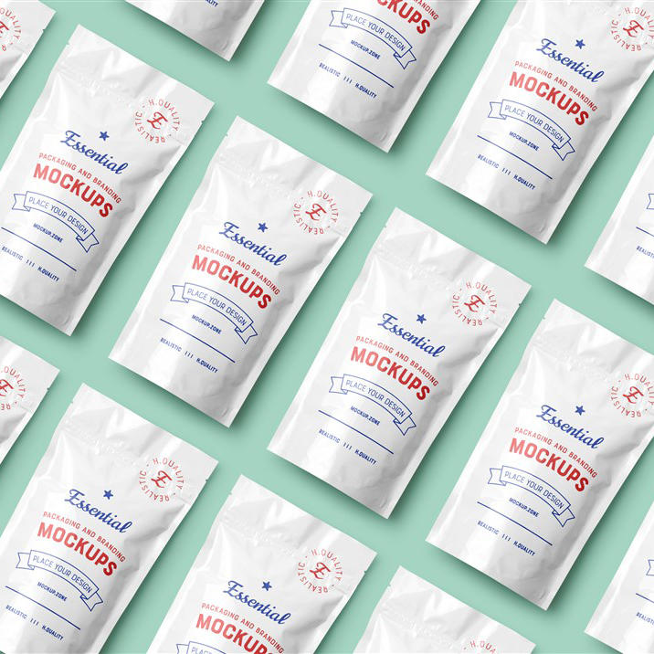 平底袋包装标签构图样机