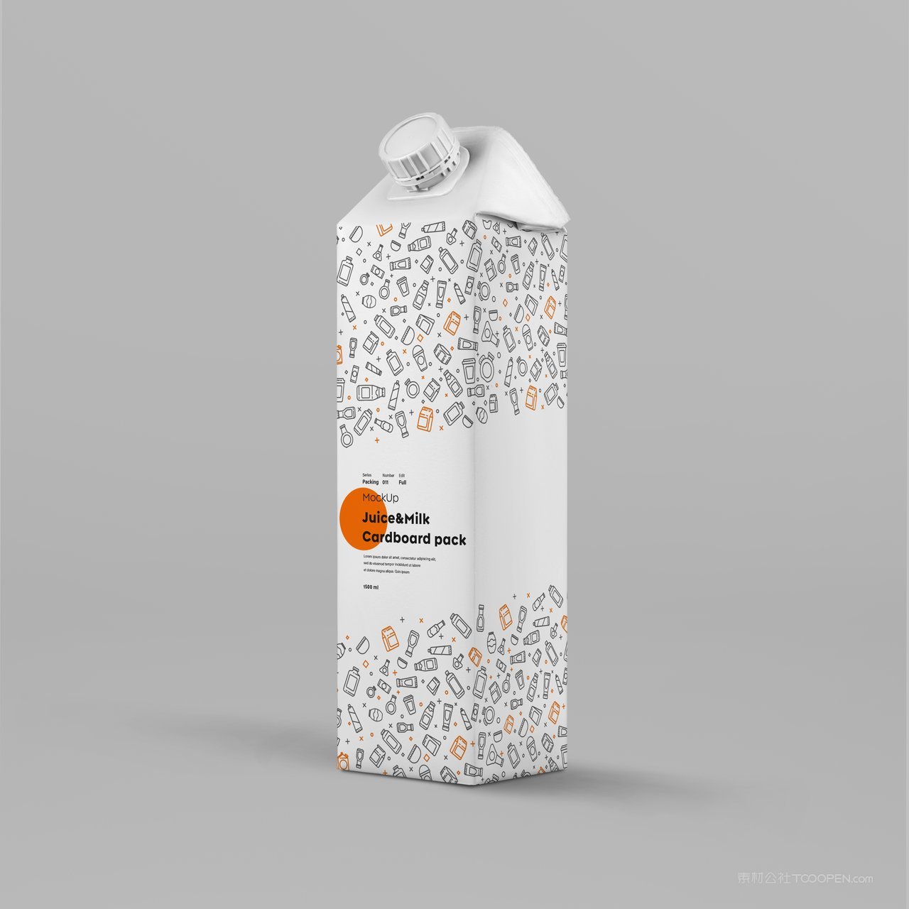 牛奶果汁盒样机