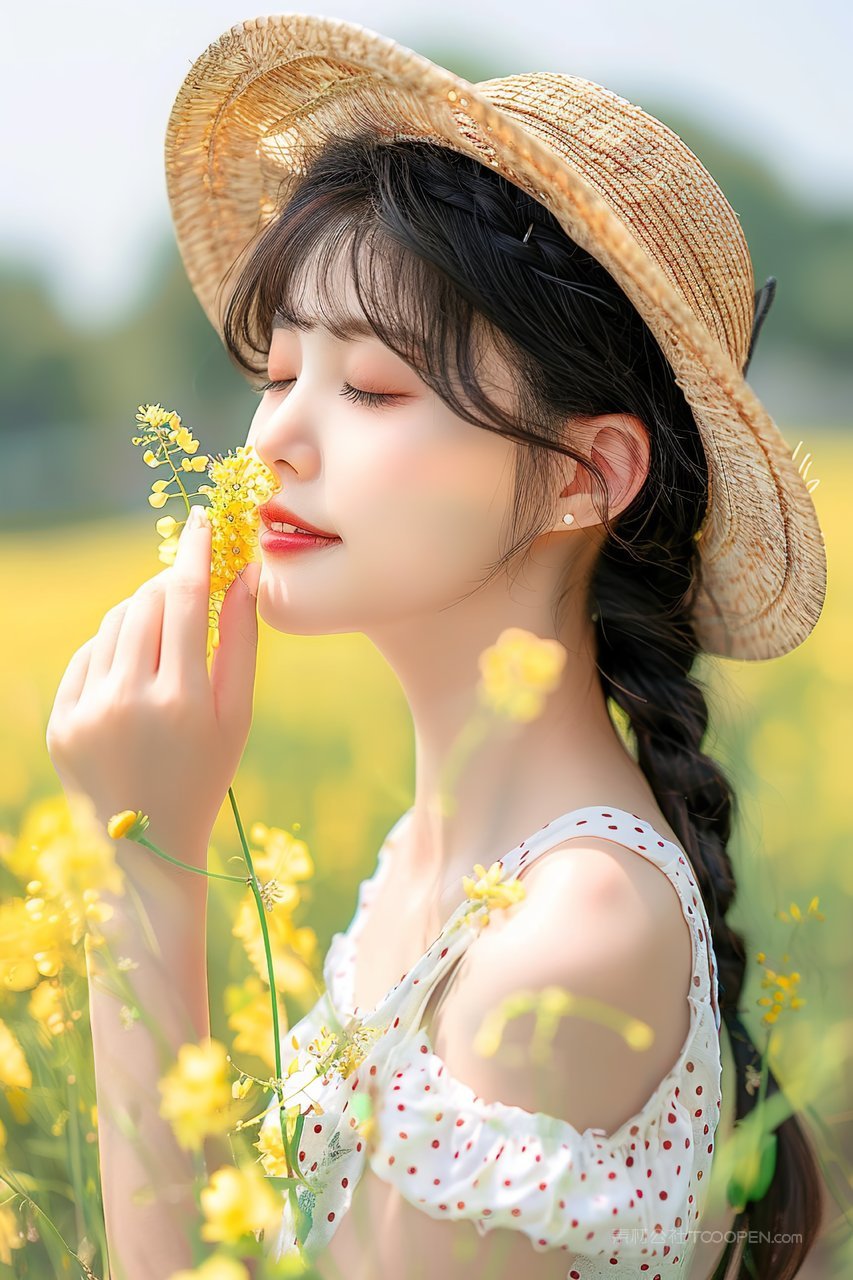 青春优雅少女年轻优美活力女性美女彩妆