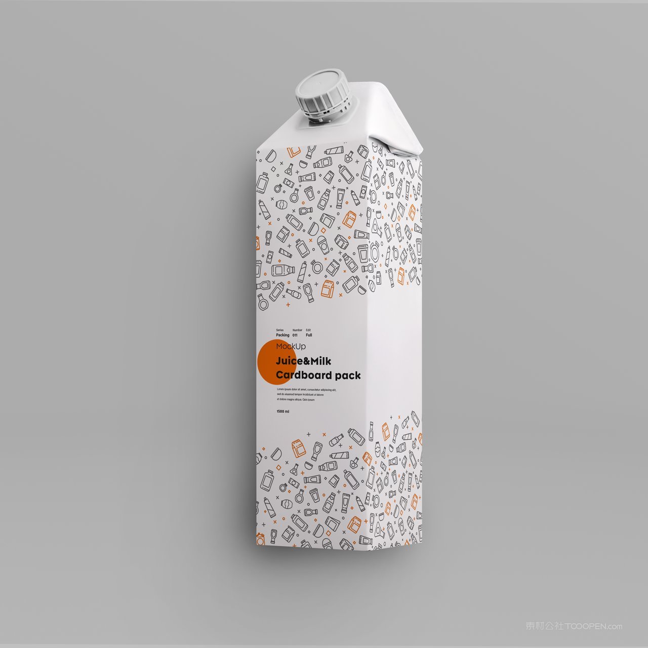 牛奶果汁盒样机