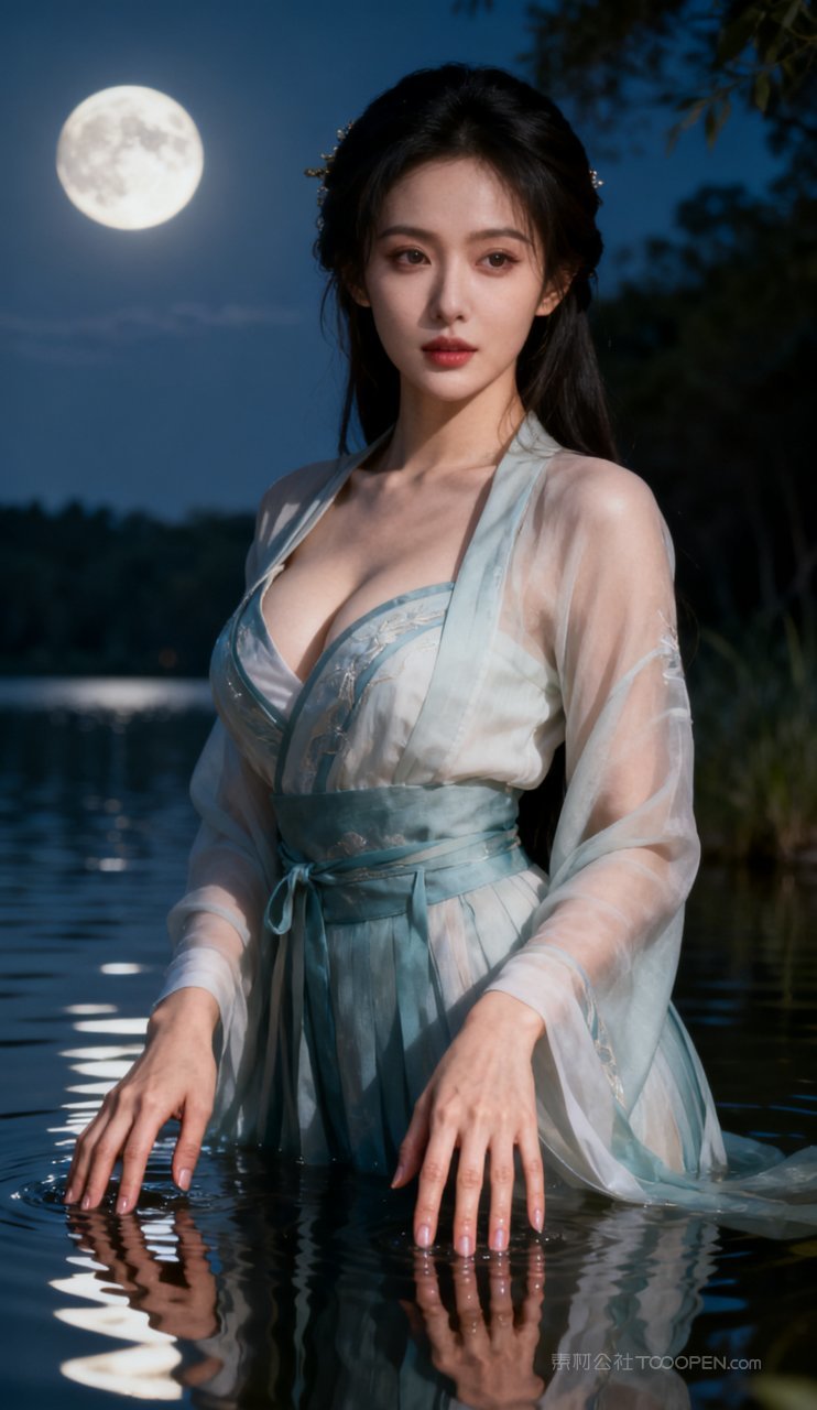 古风性感大胸美女美艳妩媚少女汉服