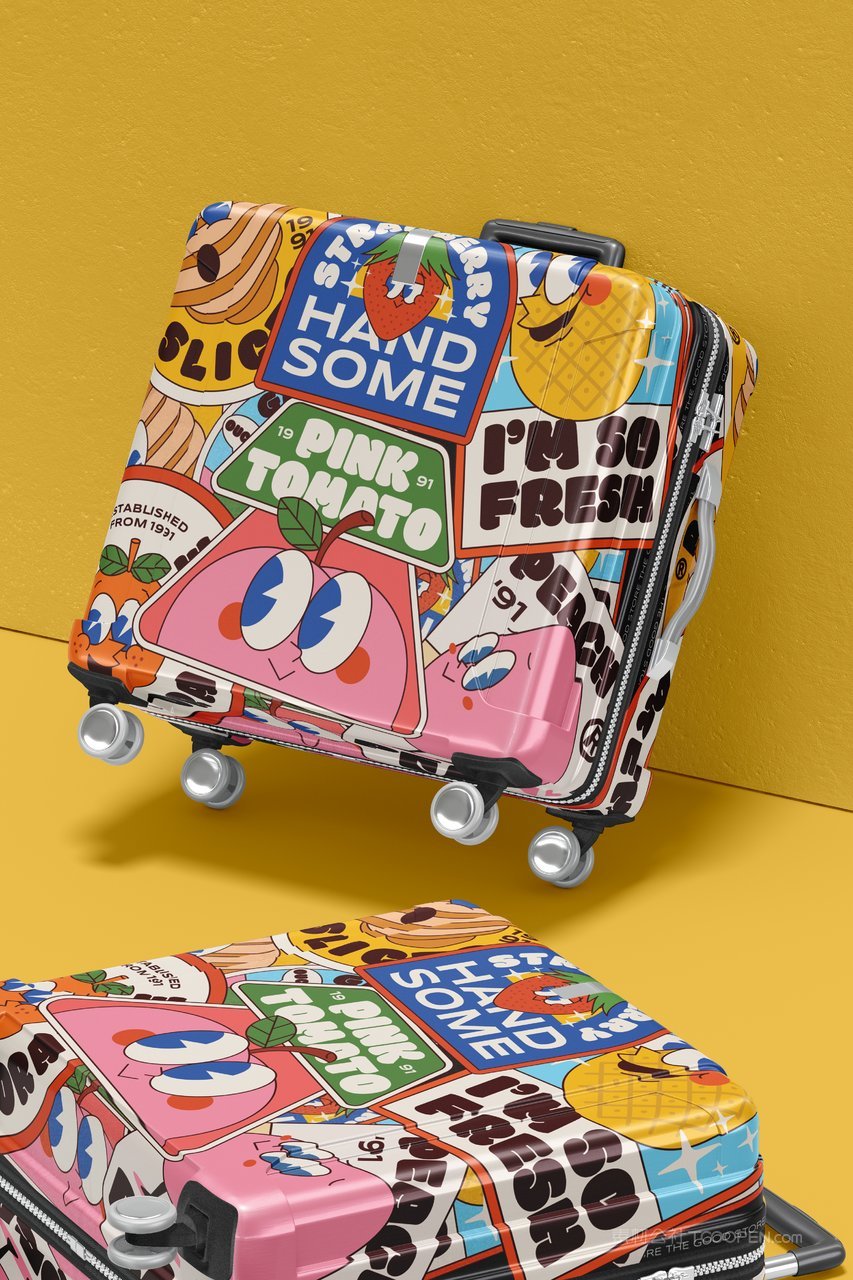 【1921期】小款方形拉杆箱图案展示样机 (5)