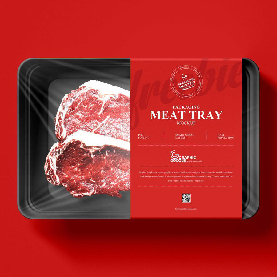肉类生鲜包装盒样机