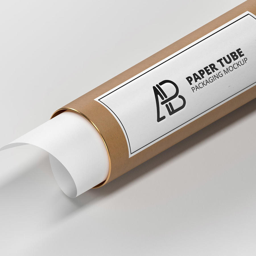 logo品牌样机牛皮纸管包装样机