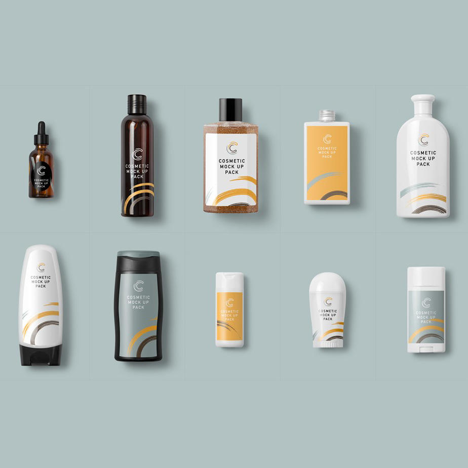 高端化妆品护肤霜润肤水洗发水包装VI样机