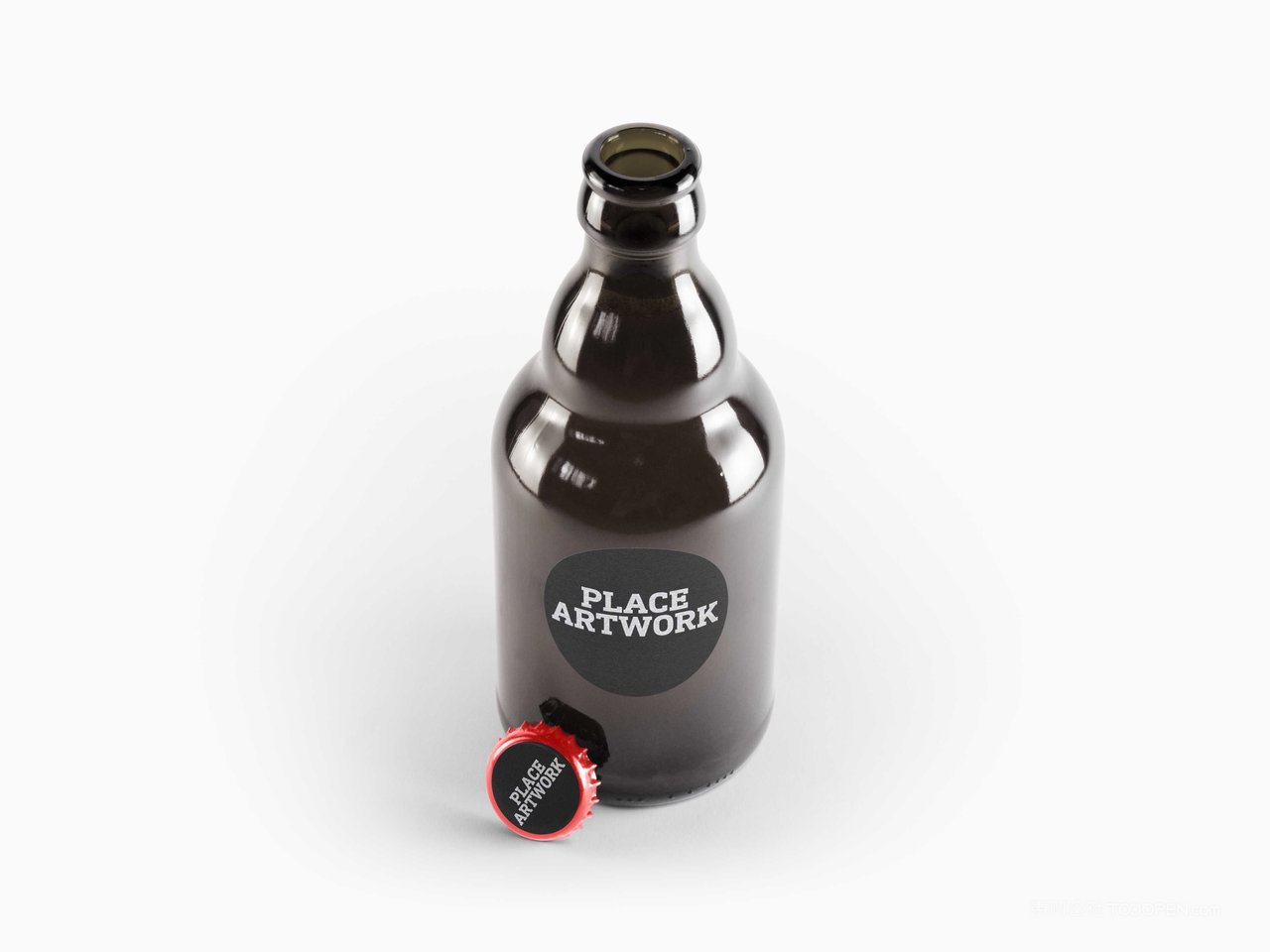 黑色啤酒瓶样机