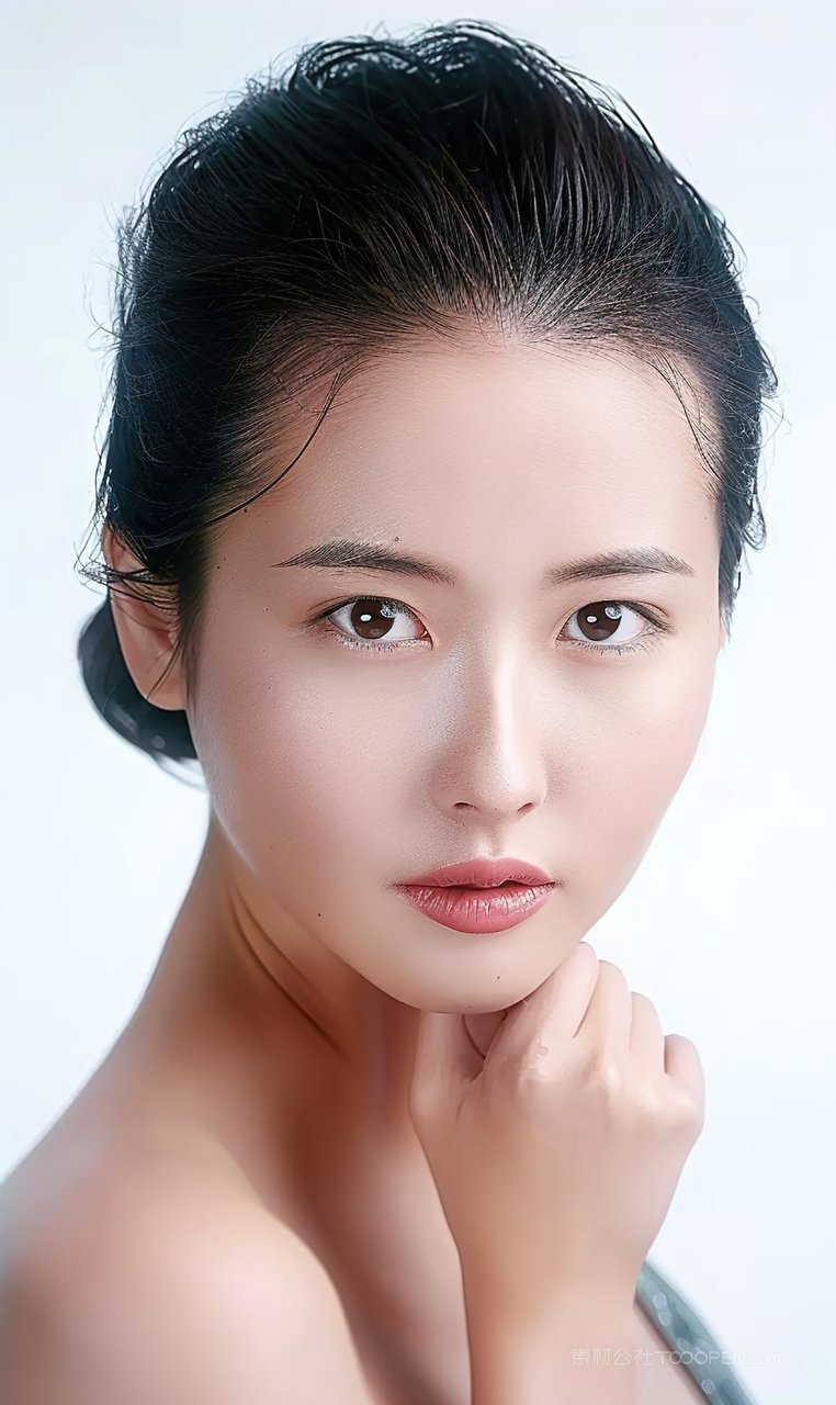 美女美白青春时尚彩妆高雅女性端庄魅力美容