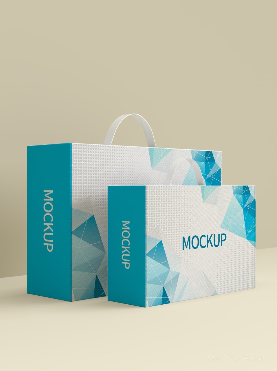 手提礼盒包装样机素材