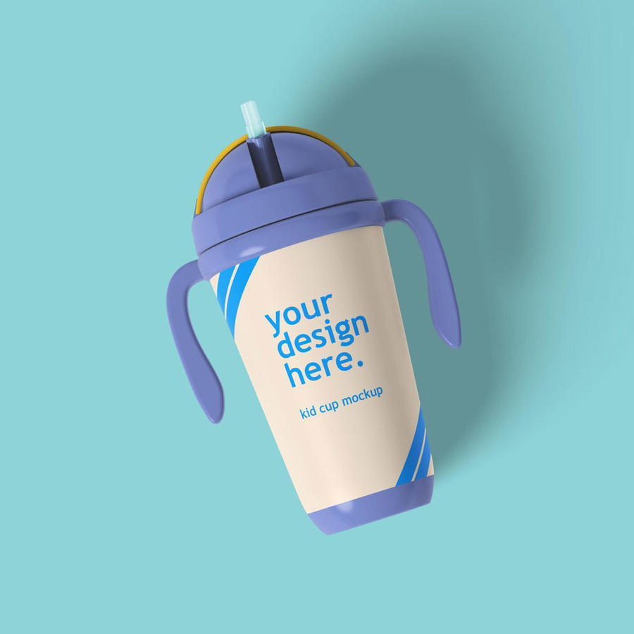 儿童吸水杯包装设计样机