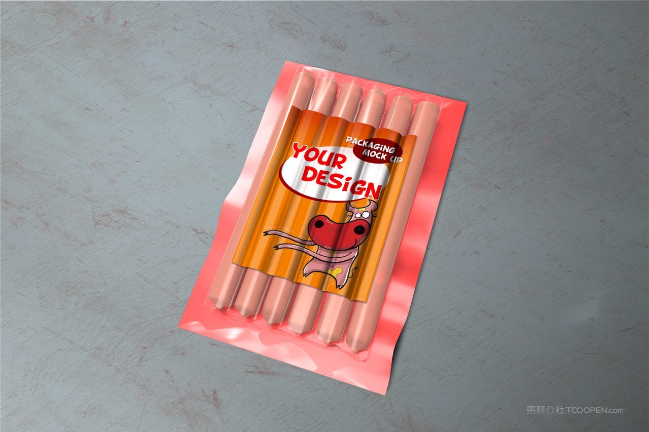 食品塑料包装样机psd模板