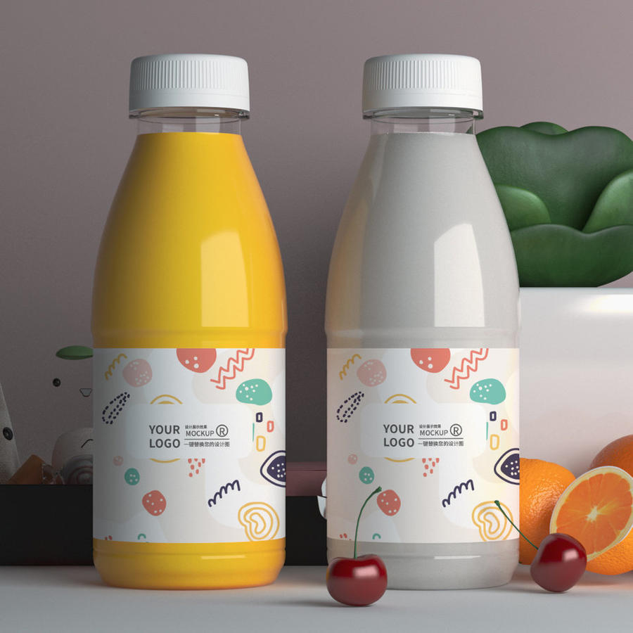 代餐奶昔瓶包装样机