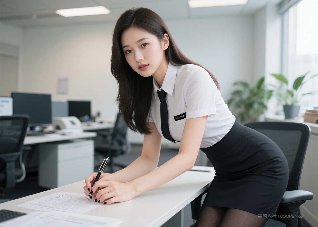 职业模特美女写真丝袜短裙女性性感美腿