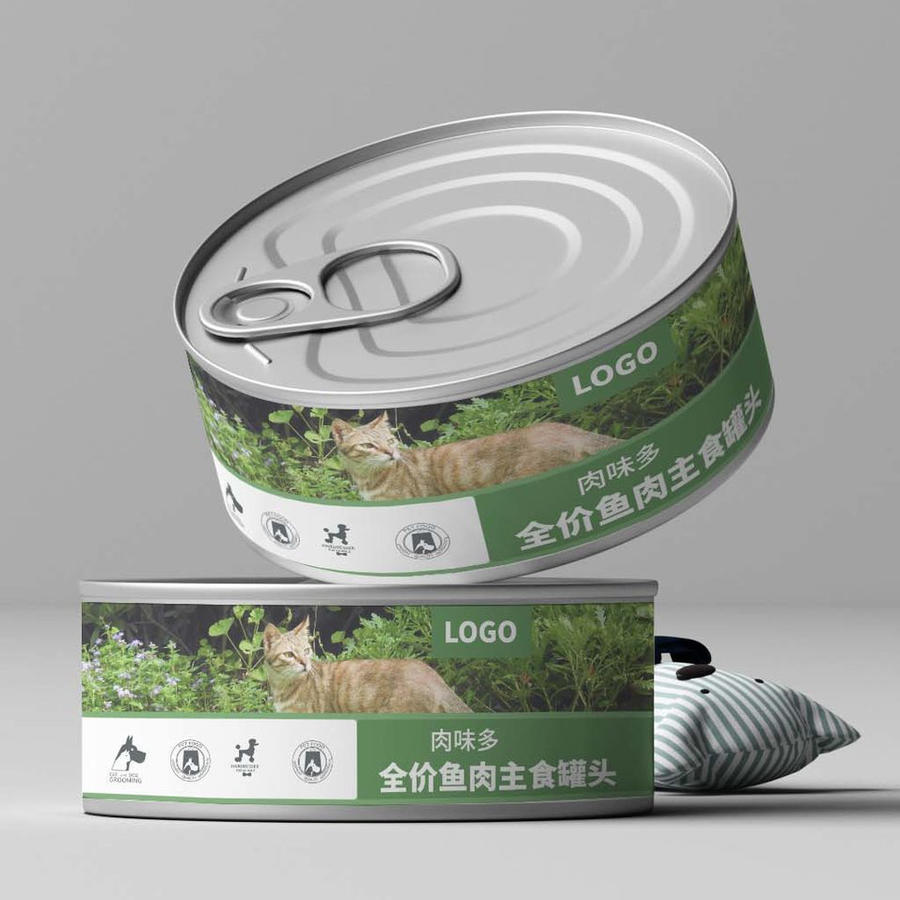 宠物罐头包装样机