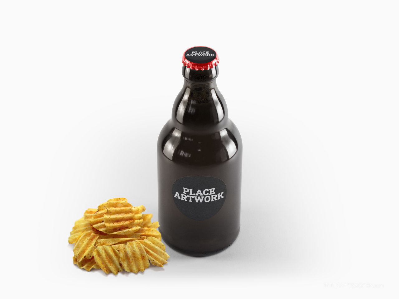 黑色啤酒瓶样机