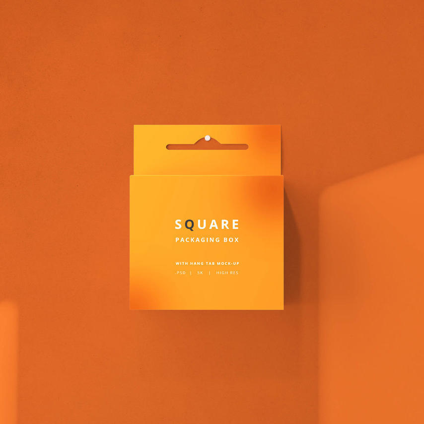 挂耳式方形纸盒样机