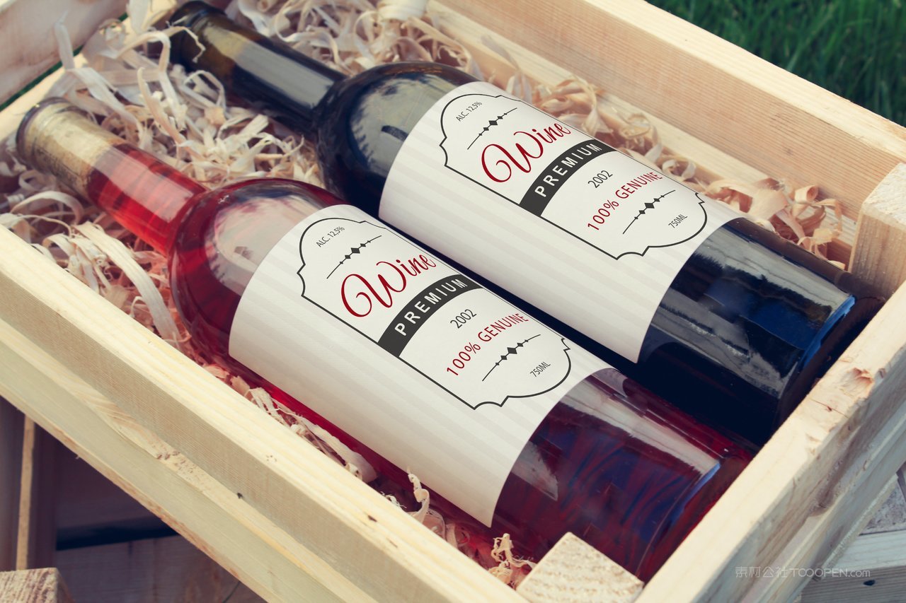 葡萄酒标签样机