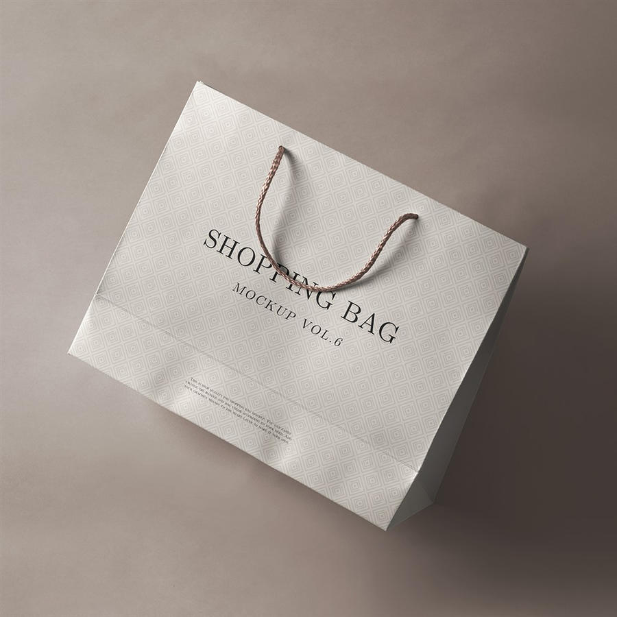 购物手提袋纸袋环保袋智能贴图样机