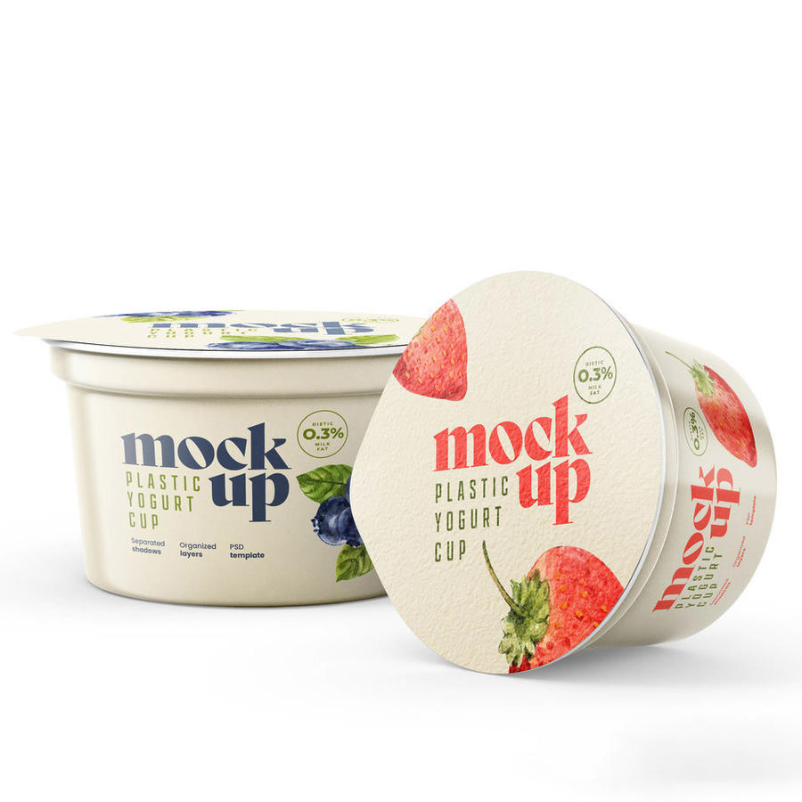 草莓酸奶杯样机