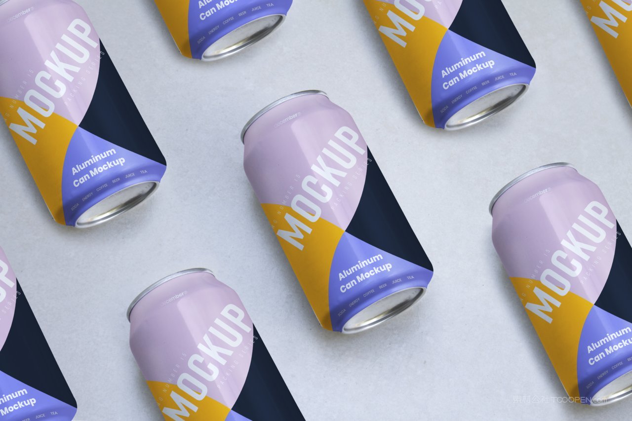 饮料易拉罐样机psd素材