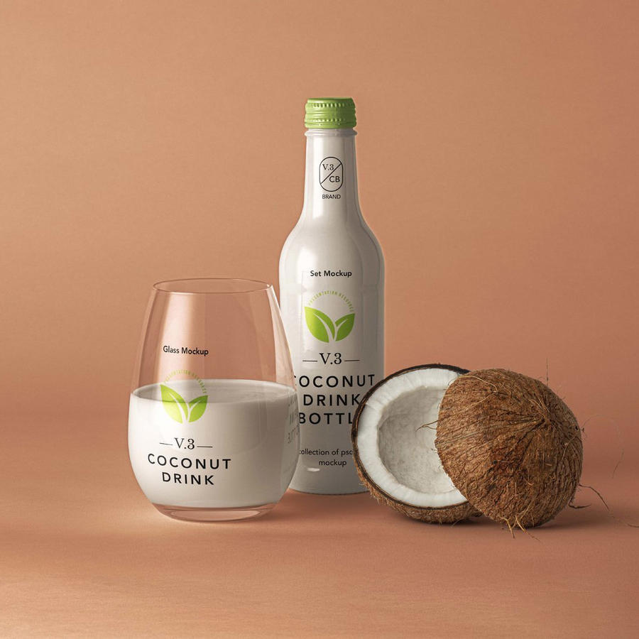 饮料果汁玻璃瓶样机