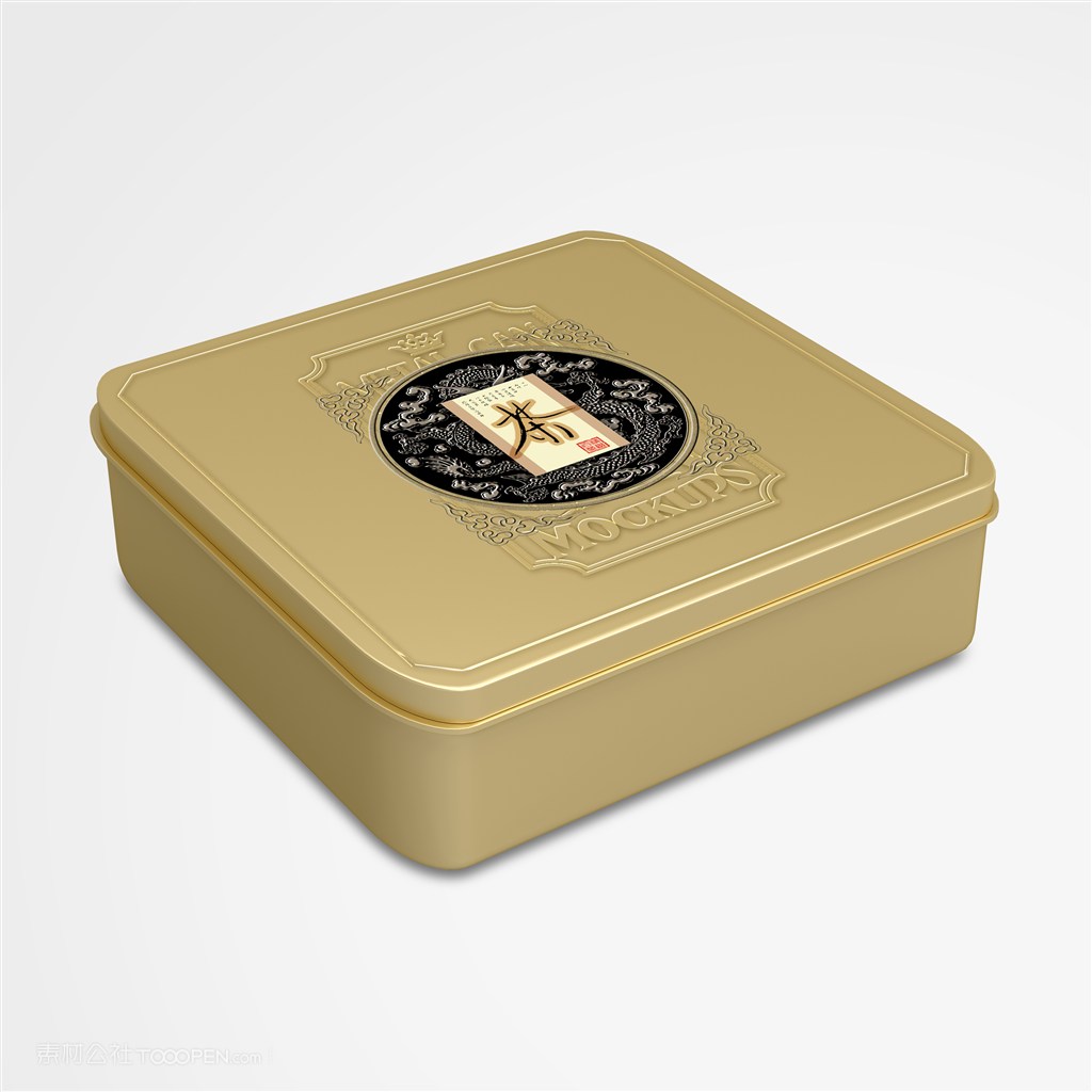 复古方形茶叶铁盒密封包装