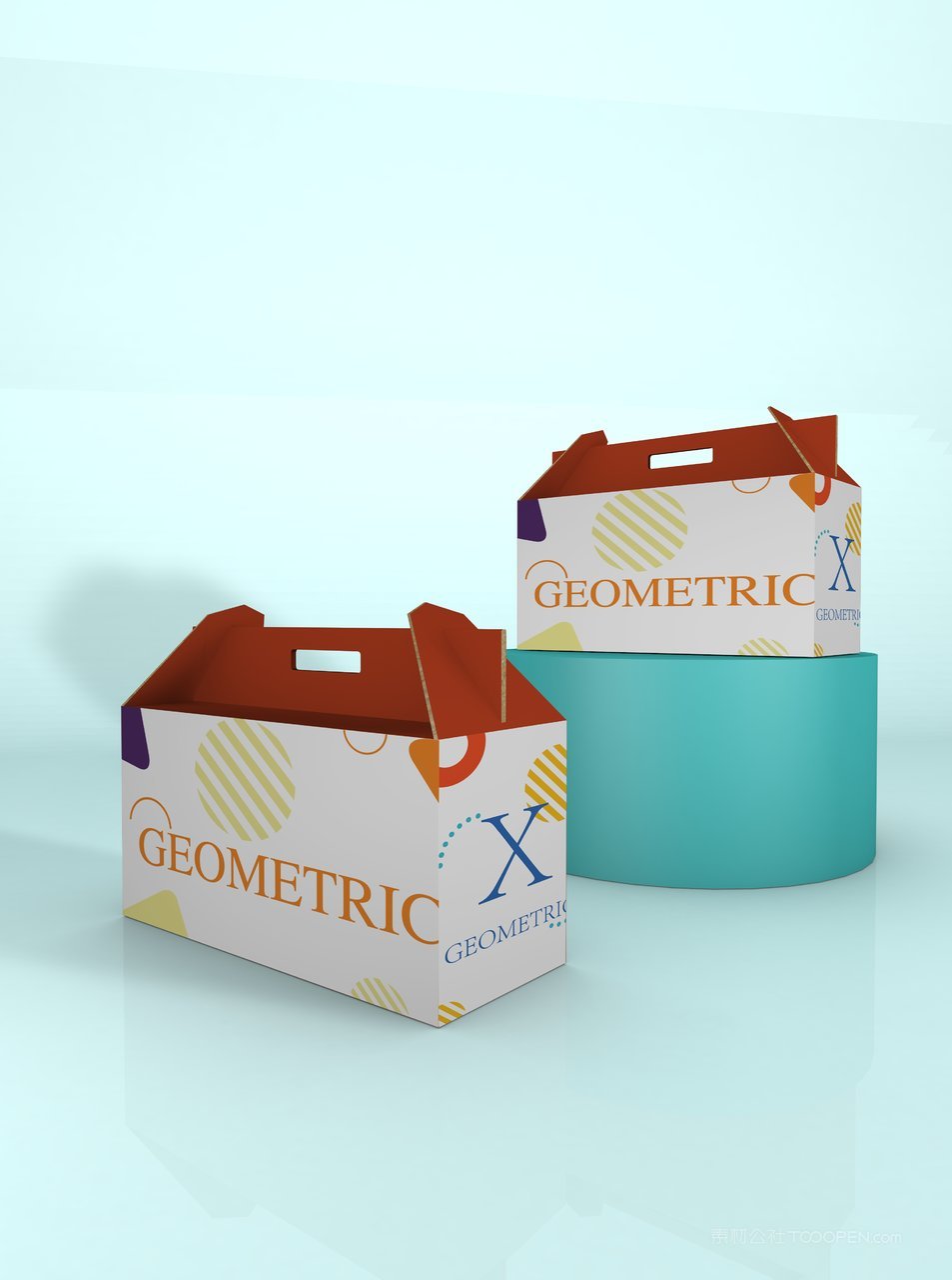 手提礼盒包装样机素材