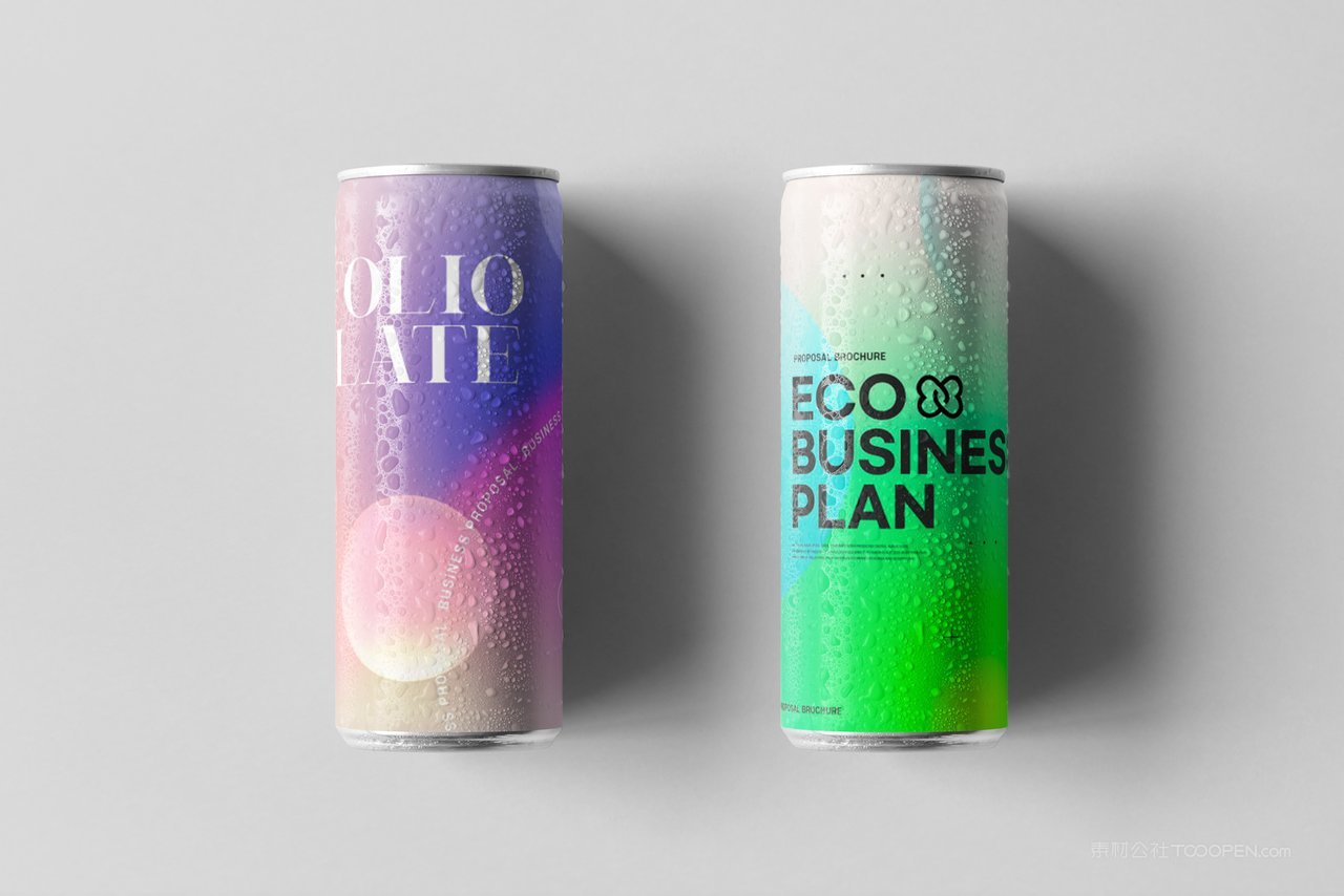 酒瓶饮料易拉罐样机素材