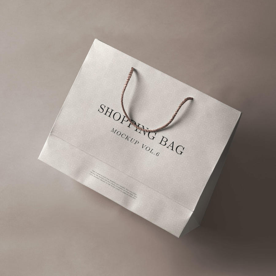 手提袋样机效果展示设计纸袋购物袋