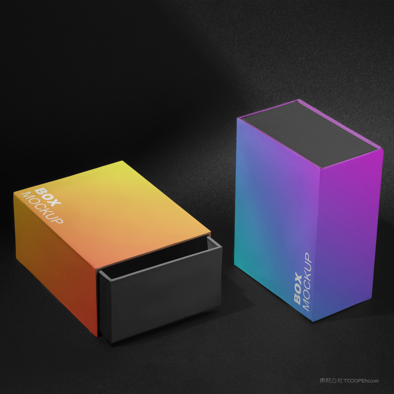 抽屉盒纸盒包装盒贴图样机