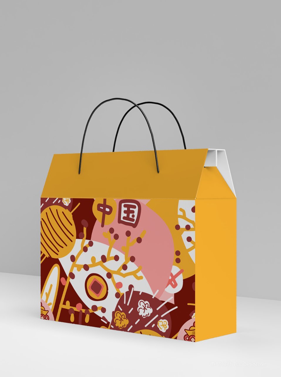 手提礼盒包装样机模板