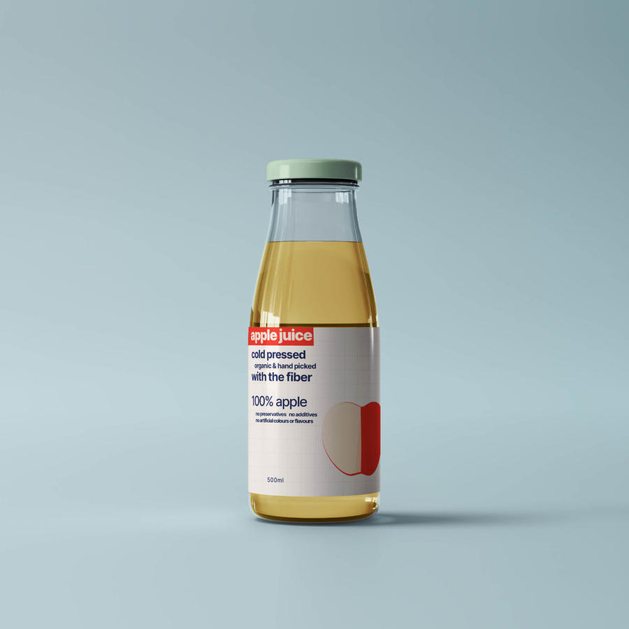 透明果汁玻璃瓶样机