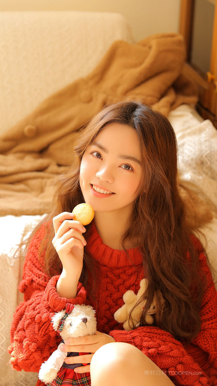 吃饼干的清纯美女高清图片大全