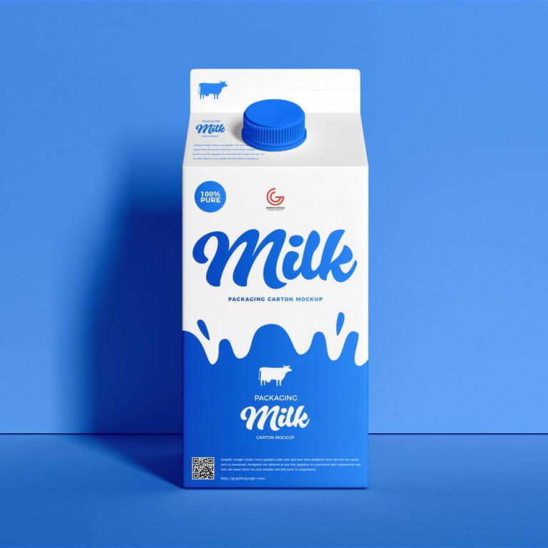 牛奶盒包装样机