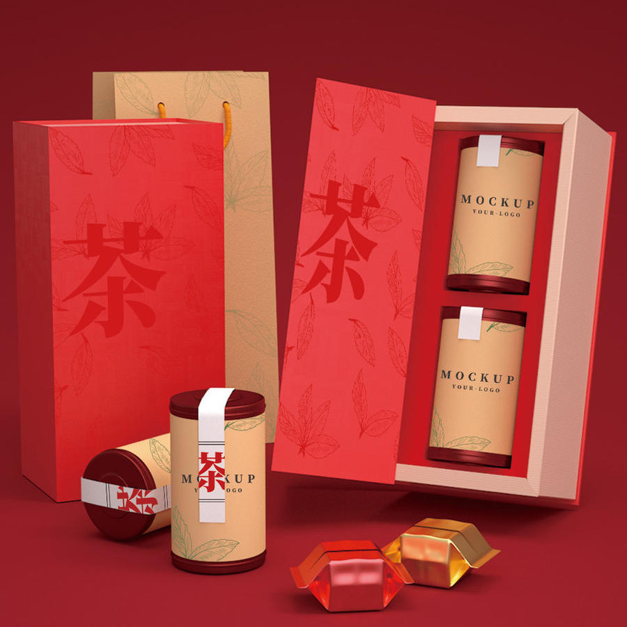 茶叶包装样机茶叶包装盒效果图