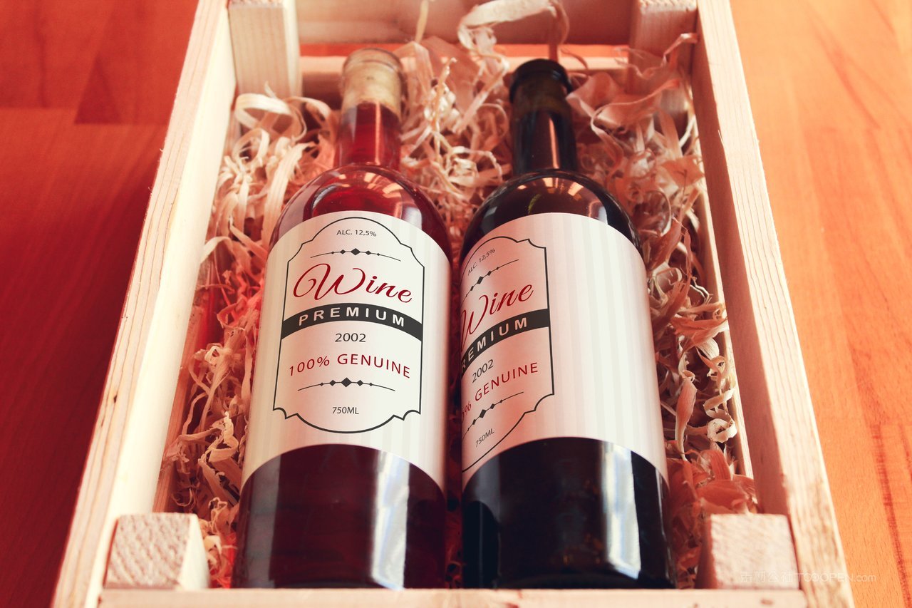 葡萄酒标签样机