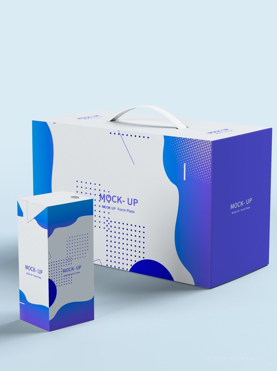 手提礼盒包装样机素材