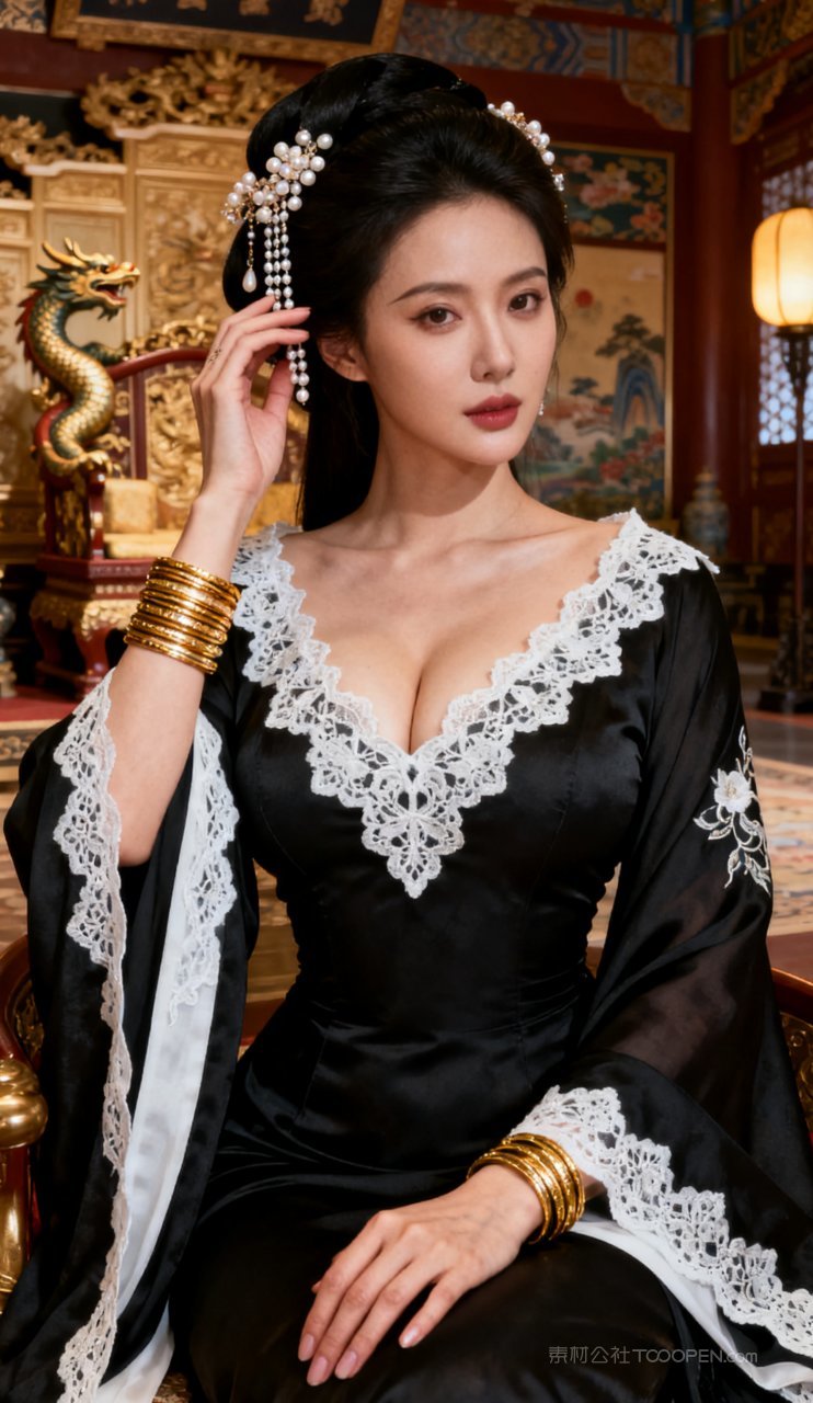 大胸妩媚美女美艳汉服古风性感少女