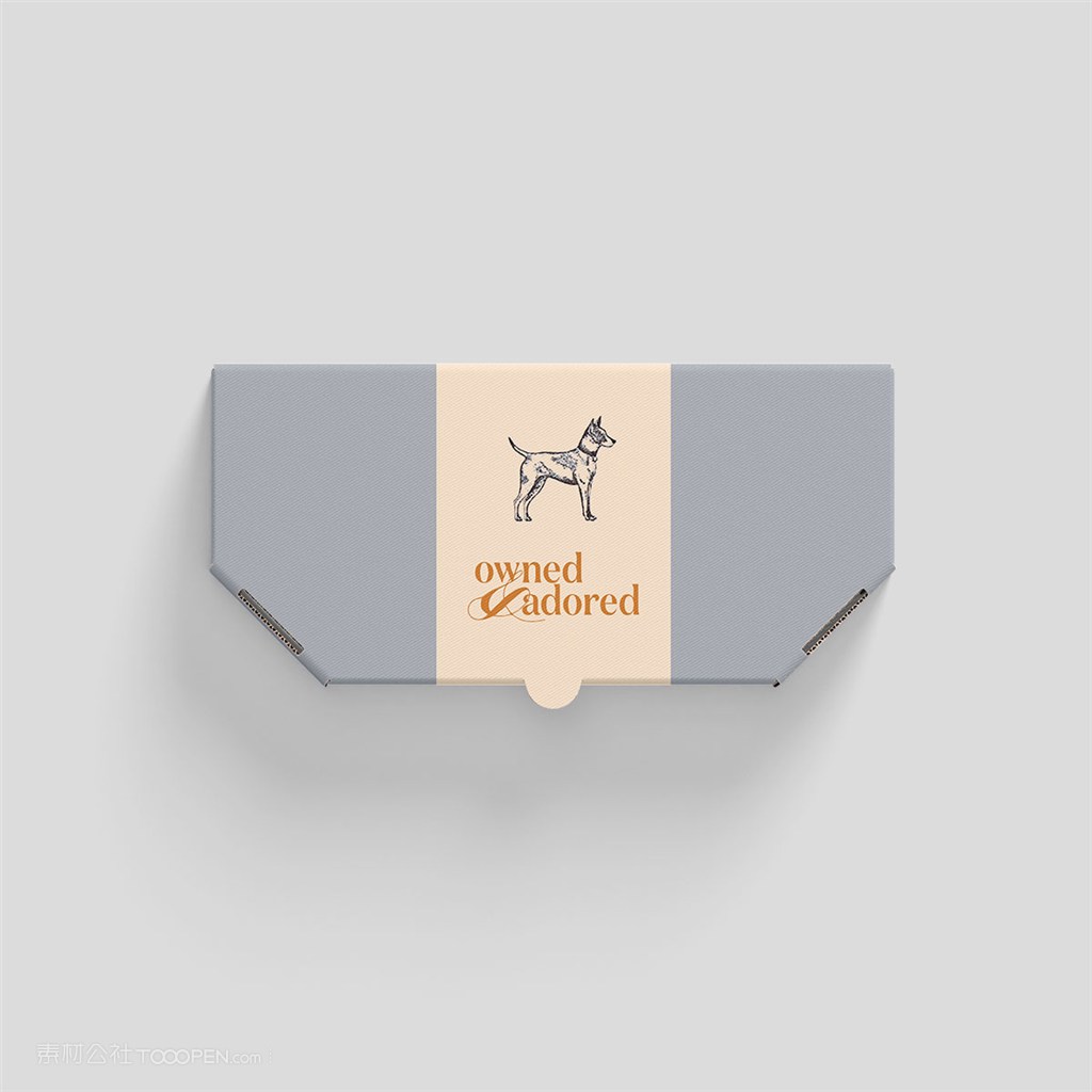 宠物店包装纸盒子样机
