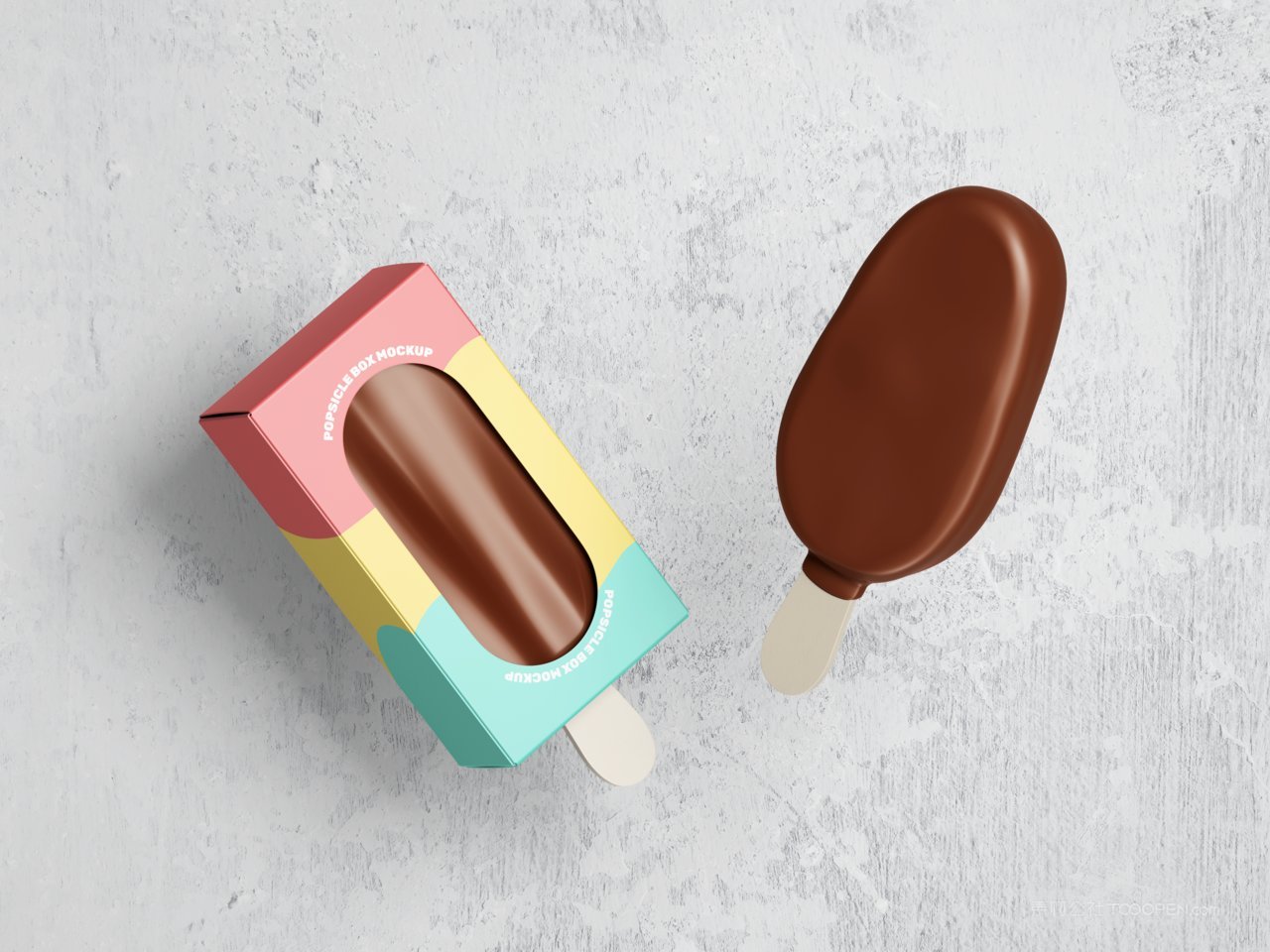 冰棒盒包装样机