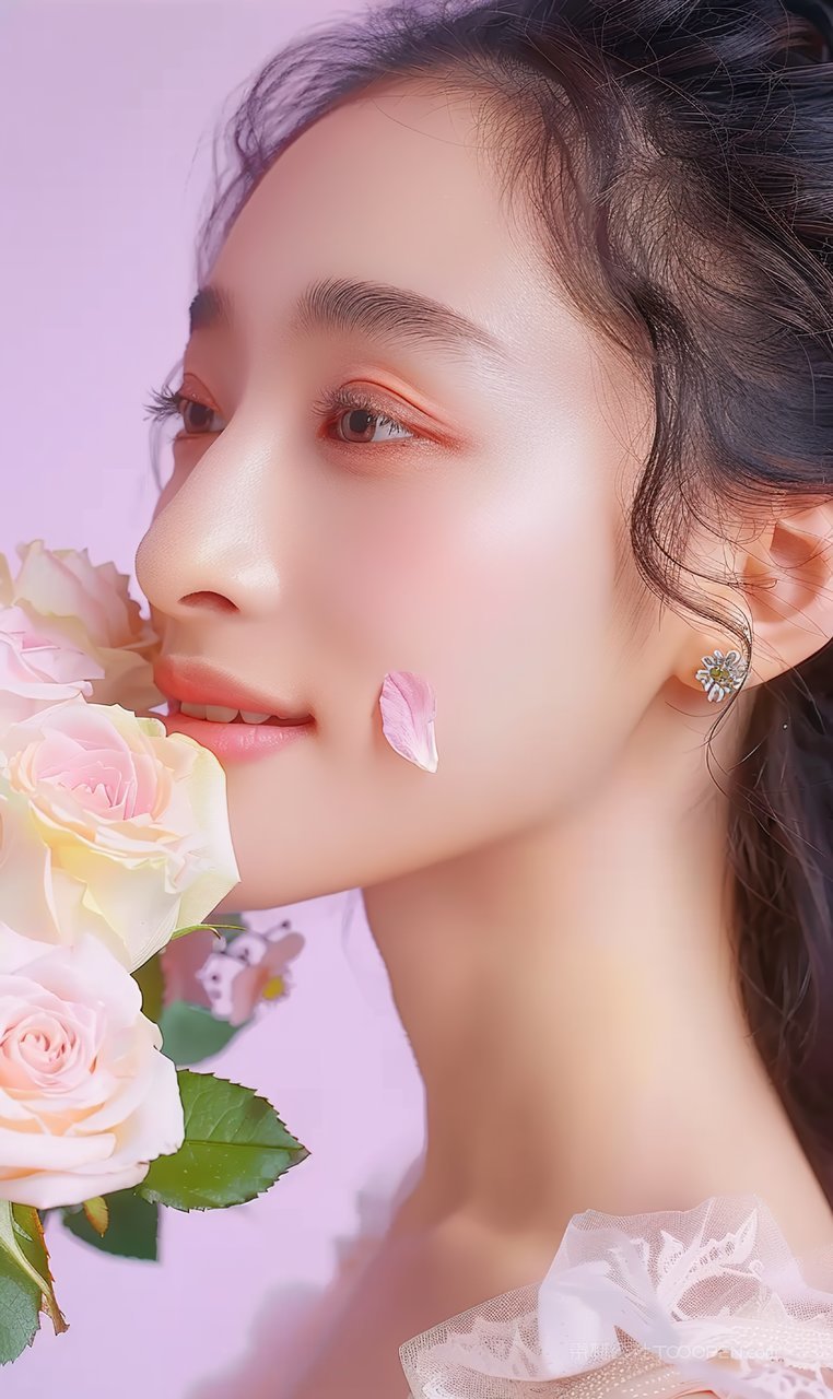 美女青年女性护肤美白时尚个性清纯