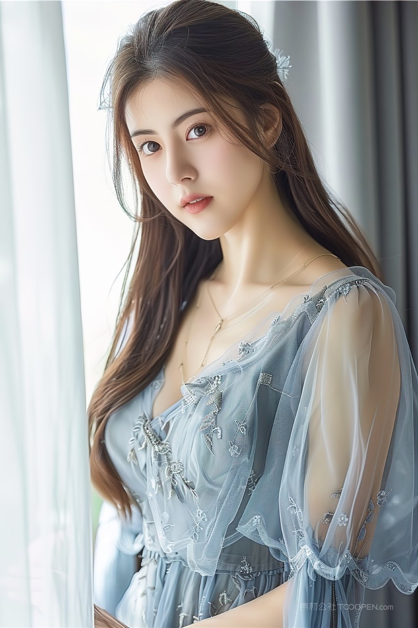 优美活力女性美女年轻彩妆优雅少女青春美容