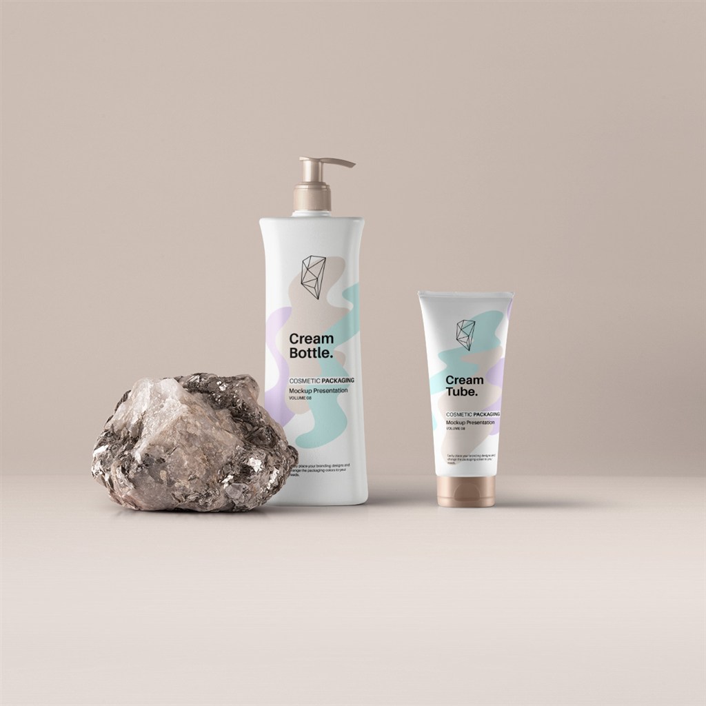 护肤洗漱用品包装样机模板