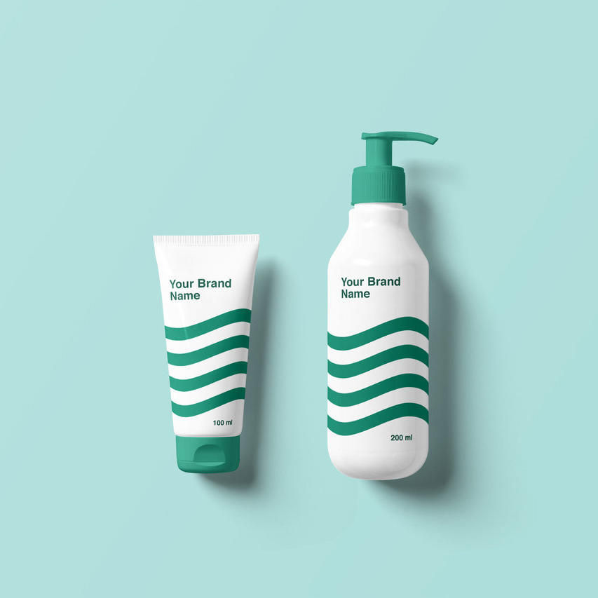 化妆品瓶模型贴图样机