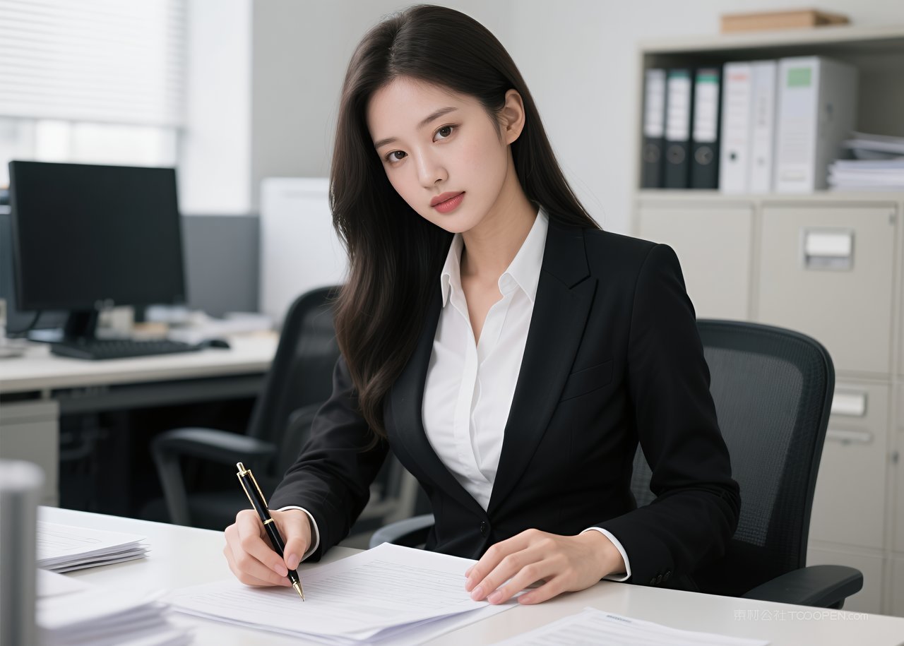 美女美腿性感模特写真丝袜职业女性短裙