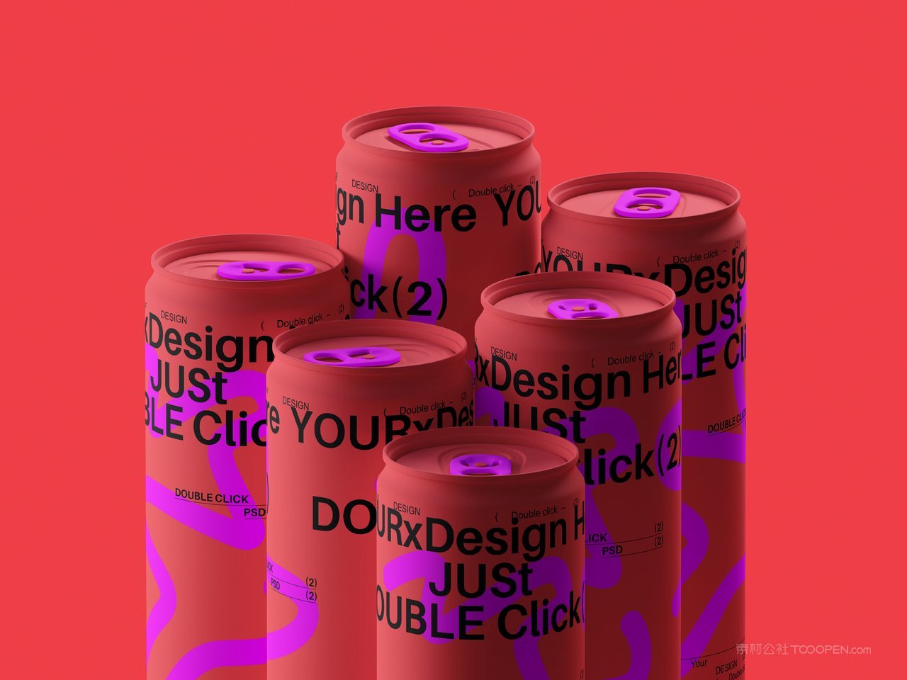 哑光汽水罐样机