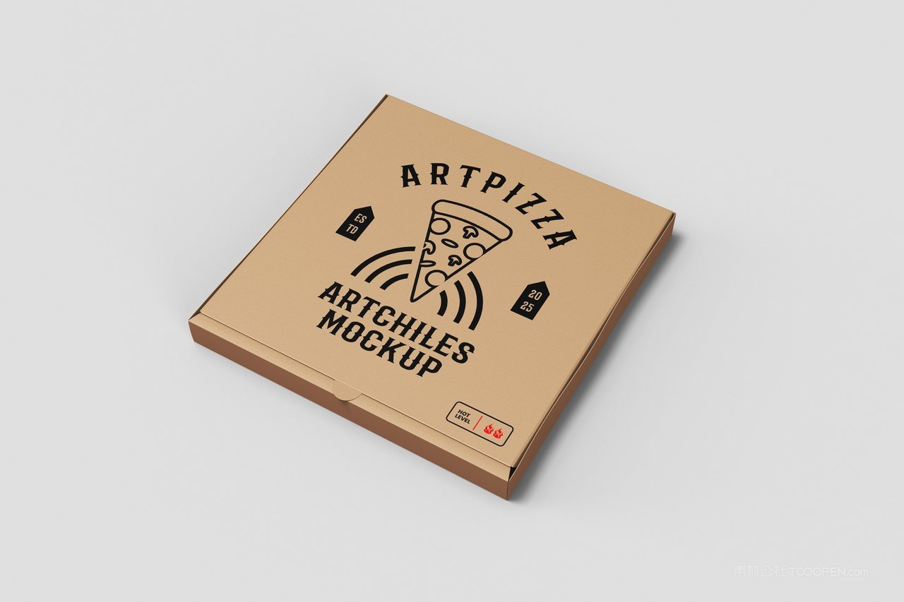 披萨盒包装样机