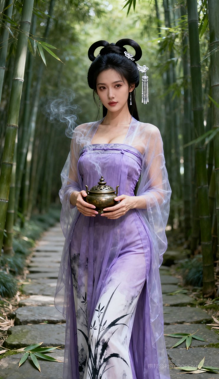 国风大胸美女美艳妩媚性感古风少女汉服