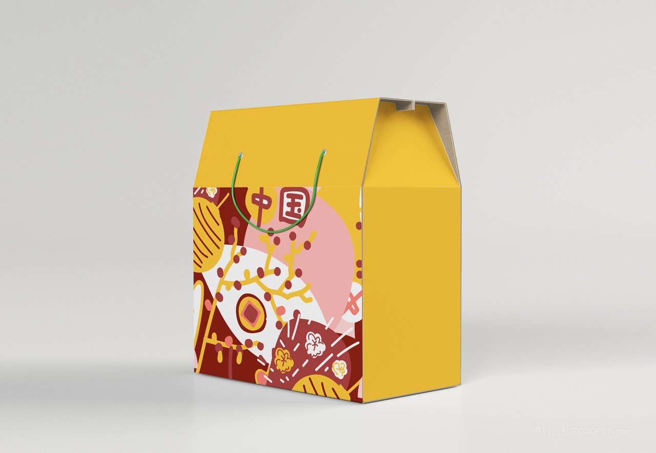 手提礼盒包装样机素材