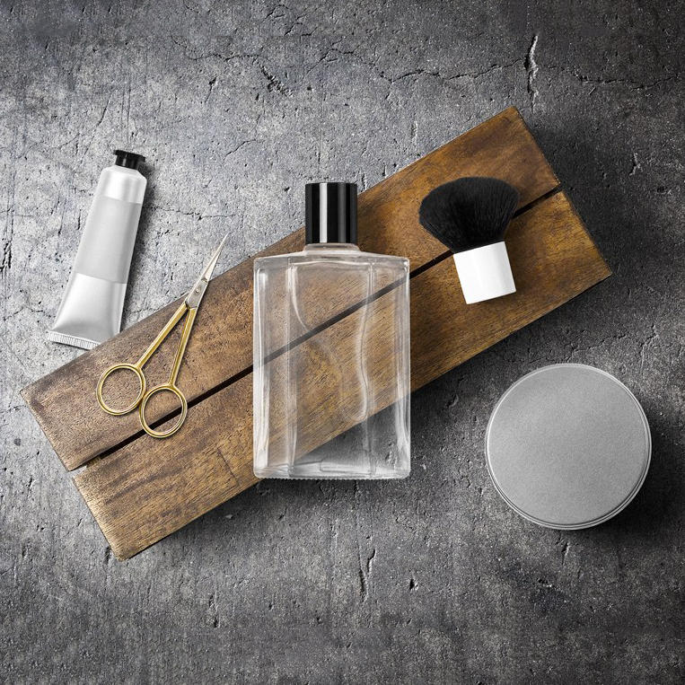 高端玻璃瓶软管膏霜瓶包装场景样机