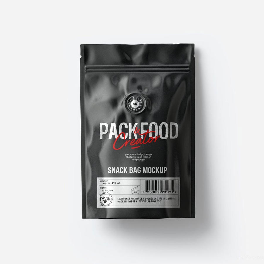 食品塑料包装样机psd模板